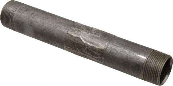 B&K Mueller - Schedule 40, 1-1/4" Diam x 10" Long Steel Black Pipe Nipple - Threaded - Americas Industrial Supply