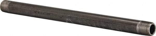 B&K Mueller - Schedule 40, 1/2" Diam x 11" Long Steel Black Pipe Nipple - Threaded - Americas Industrial Supply