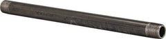 B&K Mueller - Schedule 40, 1/2" Diam x 11" Long Steel Black Pipe Nipple - Threaded - Americas Industrial Supply