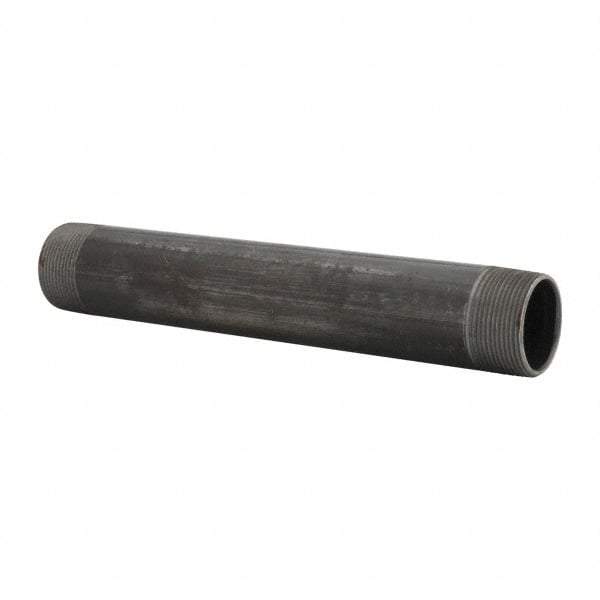 B&K Mueller - Schedule 40, 1-1/2" Diam x 11" Long Steel Black Pipe Nipple - Threaded - Americas Industrial Supply