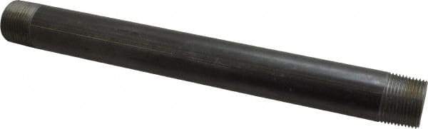 B&K Mueller - Schedule 40, 1" Diam x 12" Long Steel Black Pipe Nipple - Threaded - Americas Industrial Supply