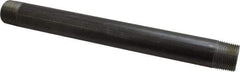 B&K Mueller - Schedule 40, 1" Diam x 12" Long Steel Black Pipe Nipple - Threaded - Americas Industrial Supply