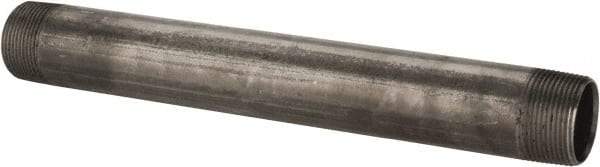 B&K Mueller - Schedule 40, 1-1/4" Diam x 12" Long Steel Black Pipe Nipple - Threaded - Americas Industrial Supply