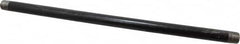 B&K Mueller - Schedule 40, 1/2" Diam x 18" Long Steel Black Pipe Nipple - Threaded - Americas Industrial Supply