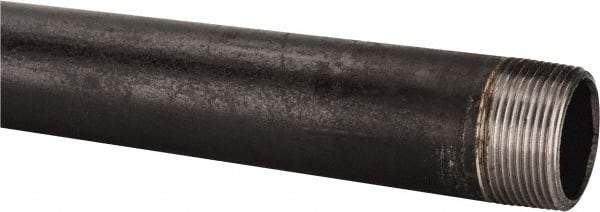 B&K Mueller - Schedule 40, 1-1/4" Diam x 18" Long Steel Black Pipe Nipple - Threaded - Americas Industrial Supply