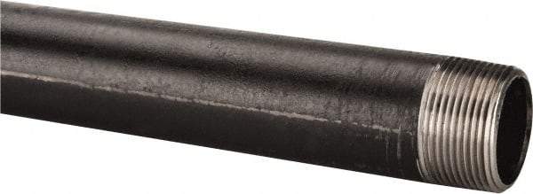 B&K Mueller - Schedule 40, 1-1/4" Diam x 36" Long Steel Black Pipe Nipple - Threaded - Americas Industrial Supply