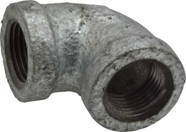 B&K Mueller - Class 150, 3/8" Galvanized Pipe 90° Elbow - Threaded, Malleable Iron - Americas Industrial Supply