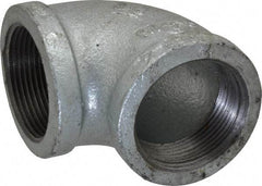 Value Collection - Class 150, 1-1/2" Galvanized Pipe 90° Elbow - Threaded, Malleable Iron - Americas Industrial Supply