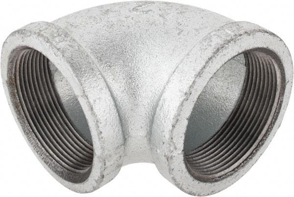 Value Collection - Class 150, 2" Galvanized Pipe 90° Elbow - Threaded, Malleable Iron - Americas Industrial Supply