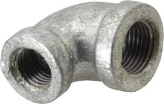 B&K Mueller - Class 150, 3/8 x 1/4" Galvanized Pipe 90° Reducing Elbow - Threaded, Malleable Iron - Americas Industrial Supply