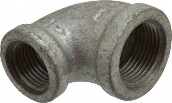 B&K Mueller - Class 150, 3/4 x 1/2" Galvanized Pipe 90° Reducing Elbow - Threaded, Malleable Iron - Americas Industrial Supply