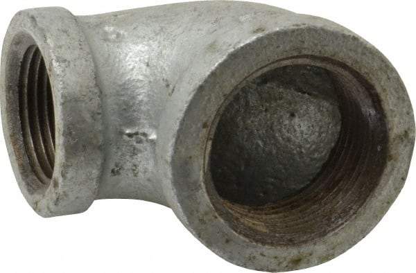 B&K Mueller - Class 150, 1 x 3/4" Galvanized Pipe 90° Reducing Elbow - Threaded, Malleable Iron - Americas Industrial Supply