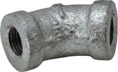 B&K Mueller - Class 150, 1/8" Galvanized Pipe 45° Elbow - Threaded, Malleable Iron - Americas Industrial Supply