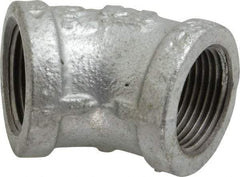 B&K Mueller - Class 150, 3/4" Galvanized Pipe 45° Elbow - Threaded, Malleable Iron - Americas Industrial Supply