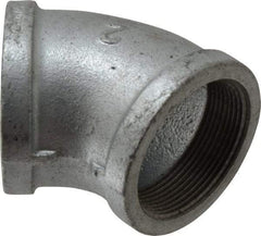 B&K Mueller - Class 150, 2" Galvanized Pipe 45° Elbow - Threaded, Malleable Iron - Americas Industrial Supply