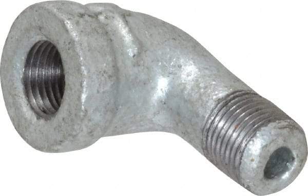B&K Mueller - Class 150, 1/8" Galvanized Pipe 90° Street Elbow - Threaded, Malleable Iron - Americas Industrial Supply