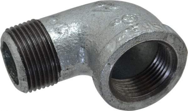 B&K Mueller - Class 150, 1" Galvanized Pipe 90° Street Elbow - Threaded, Malleable Iron - Americas Industrial Supply