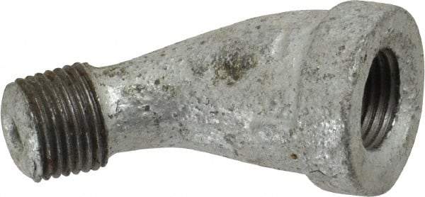B&K Mueller - Class 150, 1/8" Galvanized Pipe 45° Street Elbow - Threaded, Malleable Iron - Americas Industrial Supply