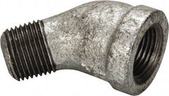 B&K Mueller - Class 150, 3/8" Galvanized Pipe 45° Street Elbow - Threaded, Malleable Iron - Americas Industrial Supply