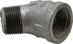 B&K Mueller - Class 150, 3/4" Galvanized Pipe 45° Street Elbow - Threaded, Malleable Iron - Americas Industrial Supply
