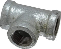 B&K Mueller - Class 150, 3/8" Galvanized Pipe Tee - Threaded, Malleable Iron - Americas Industrial Supply