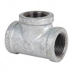 Value Collection - Class 150, 1" Galvanized Pipe Tee - Threaded, Malleable Iron - Americas Industrial Supply