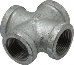 B&K Mueller - Class 150, 3/4" Galvanized Pipe Cross - Threaded, Malleable Iron - Americas Industrial Supply