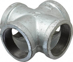 B&K Mueller - Class 150, 2" Galvanized Pipe Cross - Threaded, Malleable Iron - Americas Industrial Supply