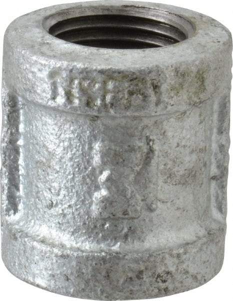 B&K Mueller - Class 150, 1/2" Galvanized Pipe Coupling (Right Hand) - Threaded, Malleable Iron - Americas Industrial Supply