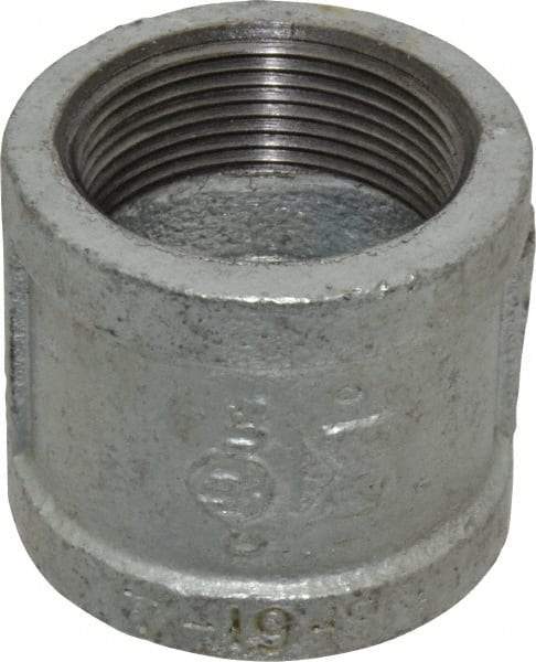 B&K Mueller - Class 150, 1-1/2" Galvanized Pipe Coupling (Right Hand) - Threaded, Malleable Iron - Americas Industrial Supply