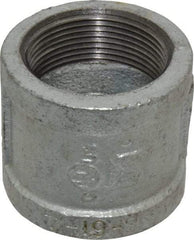 B&K Mueller - Class 150, 1-1/2" Galvanized Pipe Coupling (Right Hand) - Threaded, Malleable Iron - Americas Industrial Supply