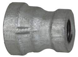 B&K Mueller - Class 150, 1/4 x 1/8" Galvanized Pipe Reducing Coupling - Threaded, Malleable Iron - Americas Industrial Supply