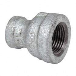 B&K Mueller - Class 150, 3/8 x 1/8" Galvanized Pipe Reducing Coupling - Threaded, Malleable Iron - Americas Industrial Supply