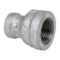 B&K Mueller - Class 150, 3/8 x 1/8" Galvanized Pipe Reducing Coupling - Threaded, Malleable Iron - Americas Industrial Supply