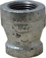 B&K Mueller - Class 150, 3/8 x 1/4" Galvanized Pipe Reducing Coupling - Threaded, Malleable Iron - Americas Industrial Supply