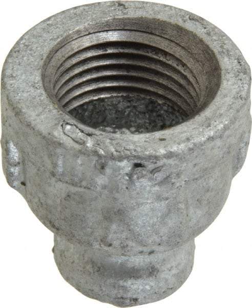 B&K Mueller - Class 150, 1/2 x 1/8" Galvanized Pipe Reducing Coupling - Threaded, Malleable Iron - Americas Industrial Supply