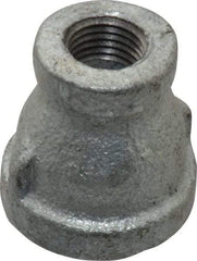 B&K Mueller - Class 150, 1/2 x 1/4" Galvanized Pipe Reducing Coupling - Threaded, Malleable Iron - Americas Industrial Supply