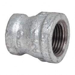 B&K Mueller - Class 150, 1/2 x 3/8" Galvanized Pipe Reducing Coupling - Threaded, Malleable Iron - Americas Industrial Supply
