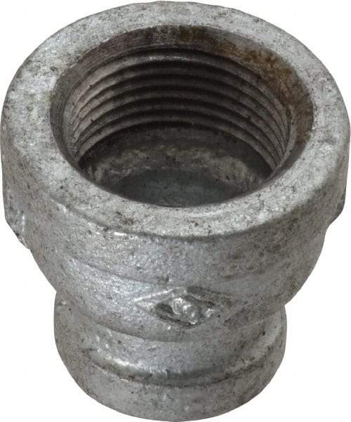 B&K Mueller - Class 150, 3/4 x 3/8" Galvanized Pipe Reducing Coupling - Threaded, Malleable Iron - Americas Industrial Supply
