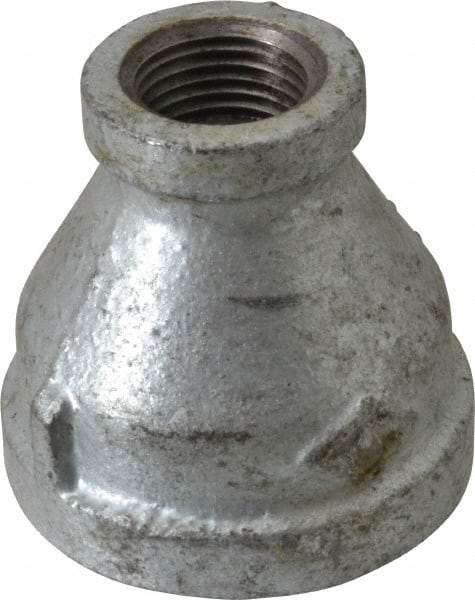 B&K Mueller - Class 150, 1-1/4 x 1/2" Galvanized Pipe Reducing Coupling - Threaded, Malleable Iron - Americas Industrial Supply