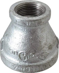 B&K Mueller - Class 150, 1-1/4 x 3/4" Galvanized Pipe Reducing Coupling - Threaded, Malleable Iron - Americas Industrial Supply
