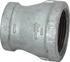 B&K Mueller - Class 150, 1-1/4 x 1" Galvanized Pipe Reducing Coupling - Threaded, Malleable Iron - Americas Industrial Supply