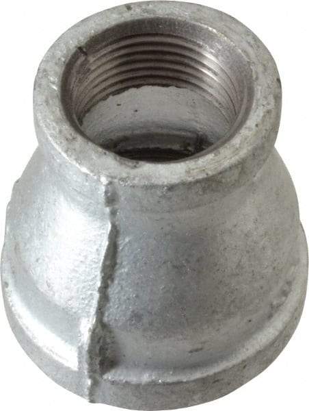 B&K Mueller - Class 150, 1-1/2 x 1" Galvanized Pipe Reducing Coupling - Threaded, Malleable Iron - Americas Industrial Supply
