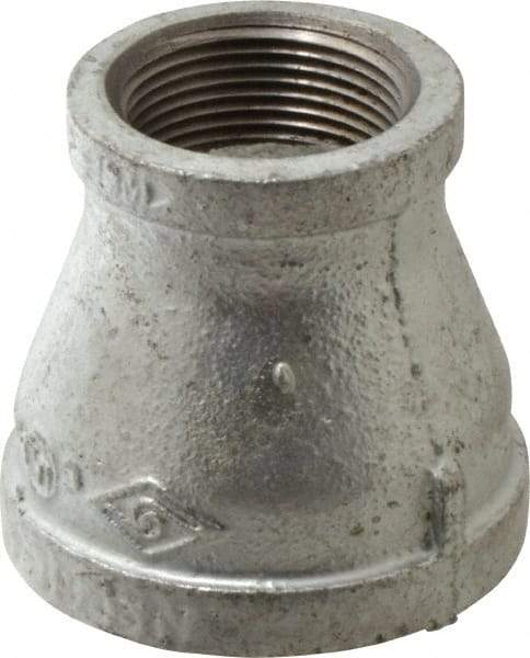 B&K Mueller - Class 150, 2 x 1-1/4" Galvanized Pipe Reducing Coupling - Threaded, Malleable Iron - Americas Industrial Supply
