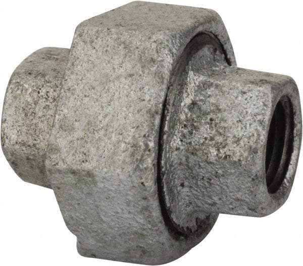 B&K Mueller - Class 150, 1/8" Galvanized Pipe Union - Threaded, Malleable Iron - Americas Industrial Supply