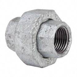 Value Collection - Class 150, 1/2" Galvanized Pipe Union - Threaded, Malleable Iron - Americas Industrial Supply