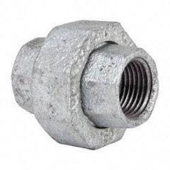 Value Collection - Class 150, 1/2" Galvanized Pipe Union - Threaded, Malleable Iron - Americas Industrial Supply