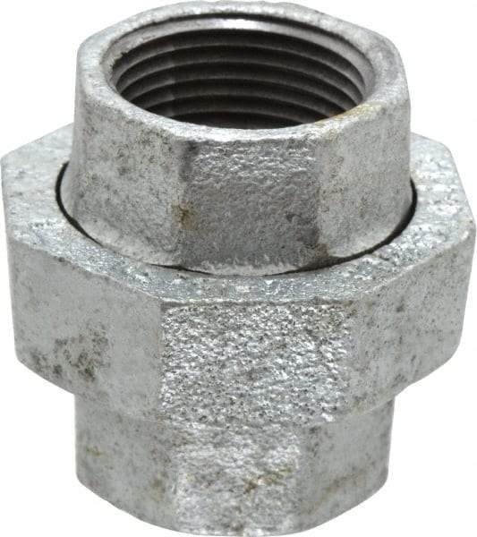 Value Collection - Class 150, 1" Galvanized Pipe Union - Threaded, Malleable Iron - Americas Industrial Supply