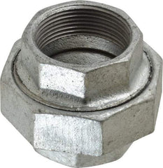Value Collection - Class 150, 1-1/2" Galvanized Pipe Union - Threaded, Malleable Iron - Americas Industrial Supply