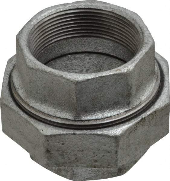 Value Collection - Class 150, 2" Galvanized Pipe Union - Threaded, Malleable Iron - Americas Industrial Supply